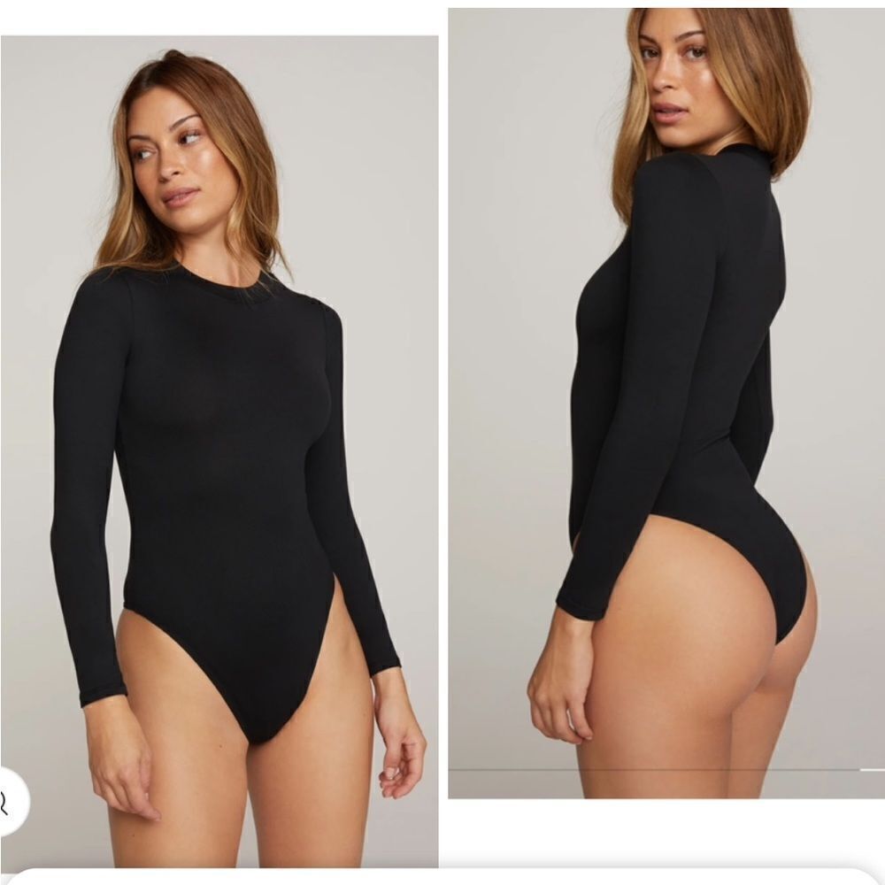 Good American STRETCH JERSEY CREWNECK BODYSUIT Size 3